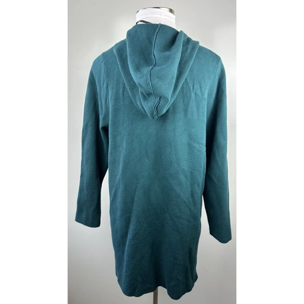 Torrid Open Front Hooded Cardigan Sweater Jacket Pockets Dark Teal Plus Size 3X - Picture 10 of 14